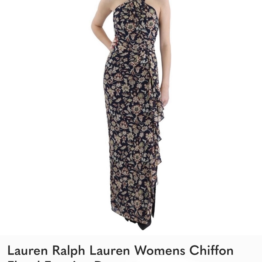 Lauren Ralph Lauren One Shoulder Floral Dress
